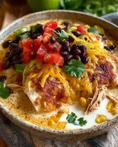 A delicious plate of Cheesy Beef Enchiladas with Creamy White Sauce