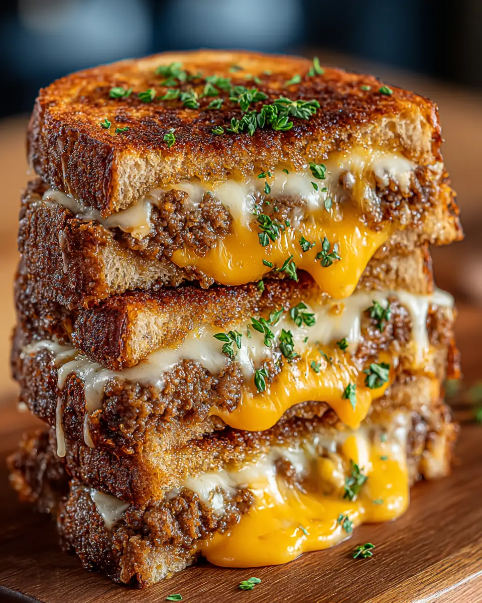A delicious plate of Meatloaf Grilled Cheese